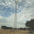 ท่อโทรคมนาคมท่อเหล็กชุบสังกะสีเสาอากาศ Lattice Steel Tower 4 Legged Customized